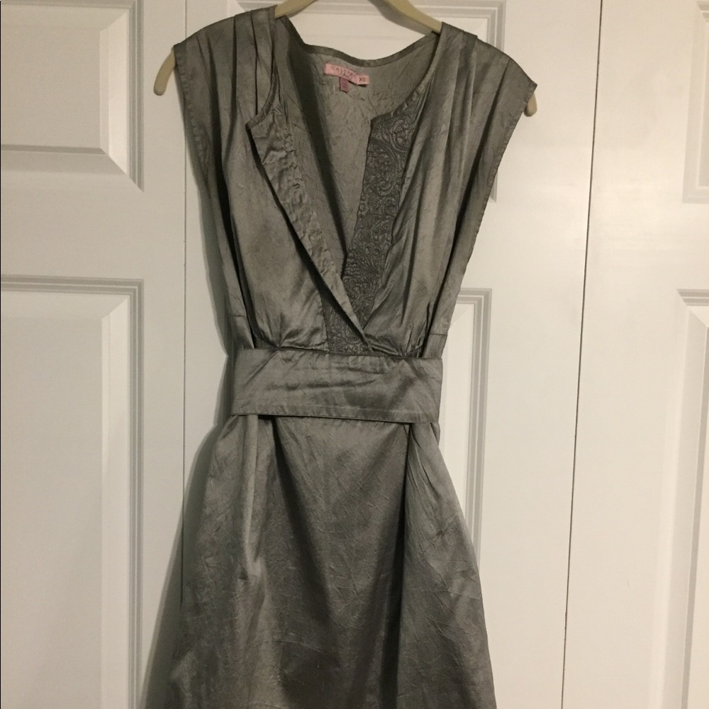 Calypso grey silk dress